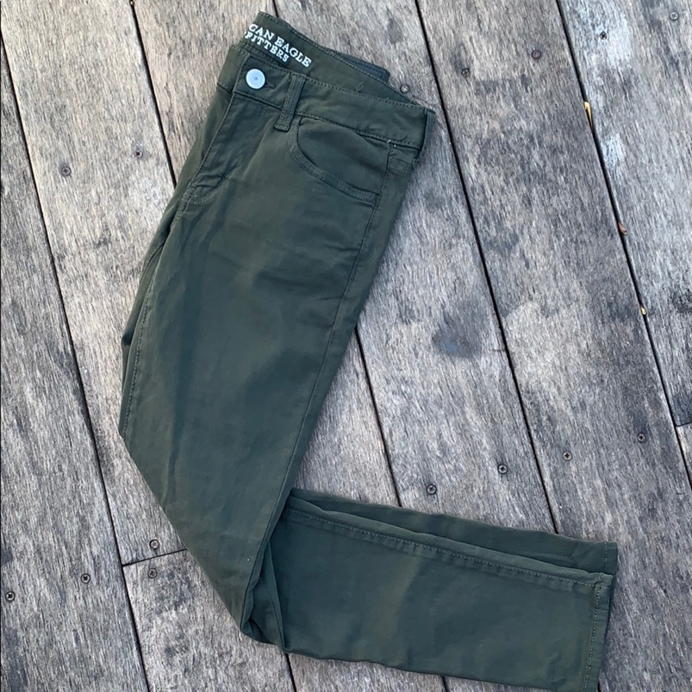American Eagle Green Jeggings